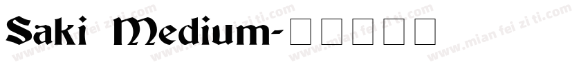 Saki Medium字体转换